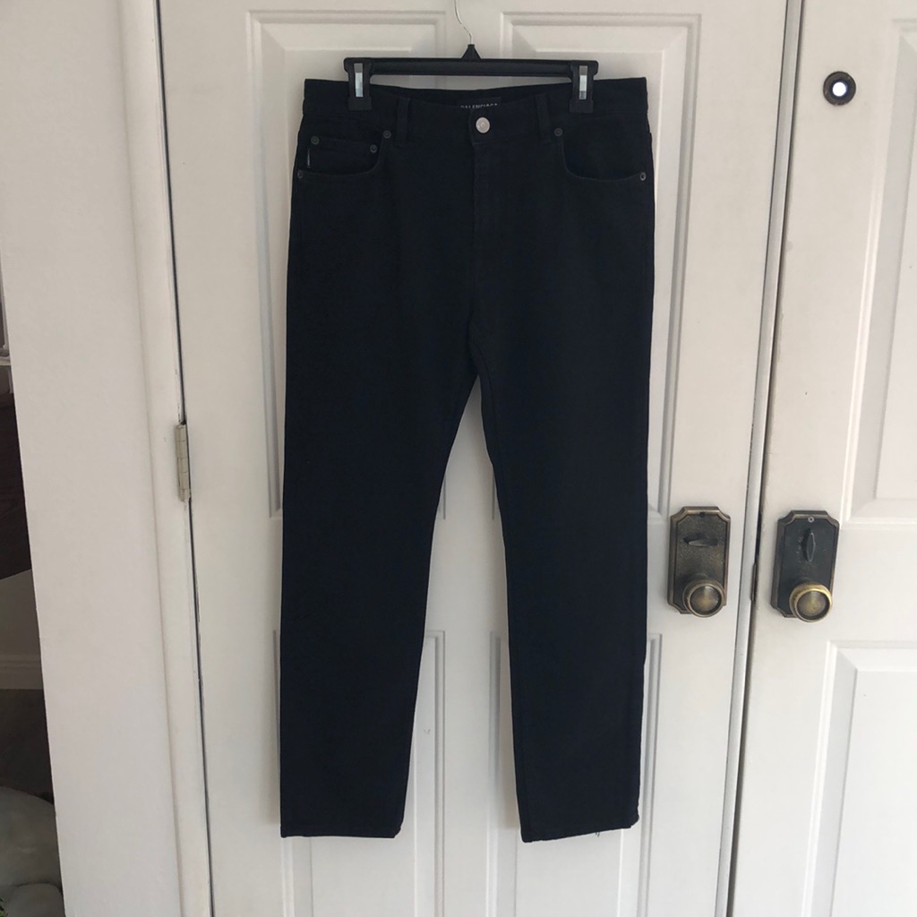 Balenciaga Straight Black Denim Jeans